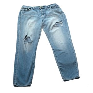 D.Jeans Women's Size 10  Blue Mid Rise Distressed Skinny Denim Casual Jeans